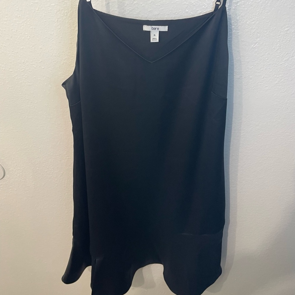 Bar III Black Asymmetrical Dress for Work